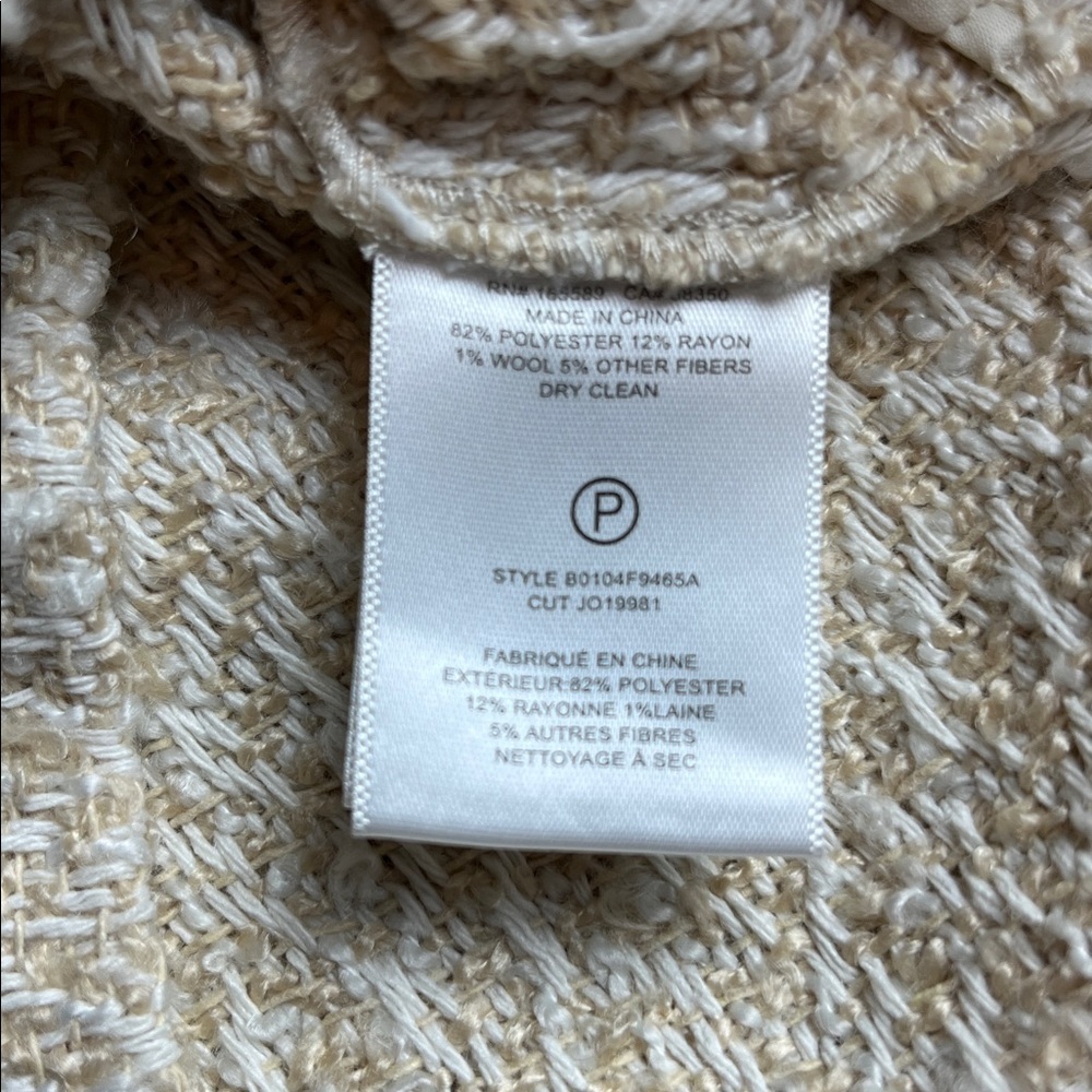 Joie Textured Nubby Mini Skirt Crème Brûlée hue- Size 4 - Picture 6 of 10